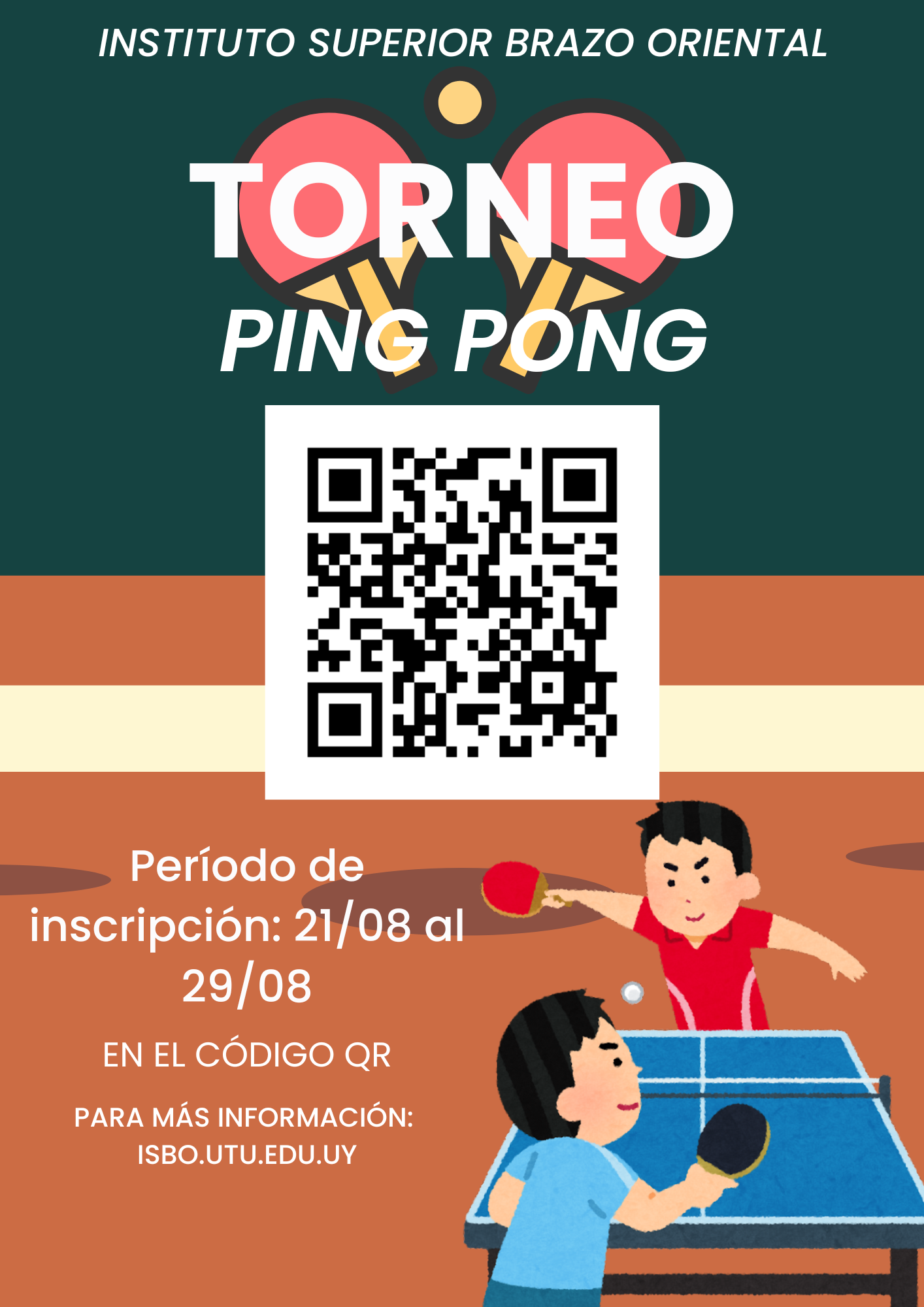 En este momento estás viendo INSCRIPCIÓN AL TORNEO DE PING PONG